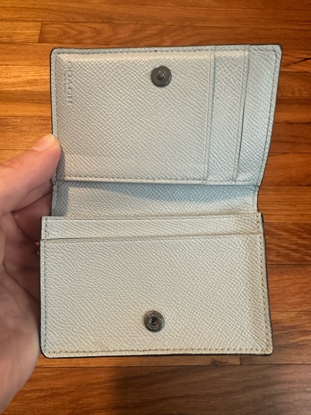 1941 Coach Rogue 25 Bag with Matching Wallet in Sky Blue - Picture 12 of 14